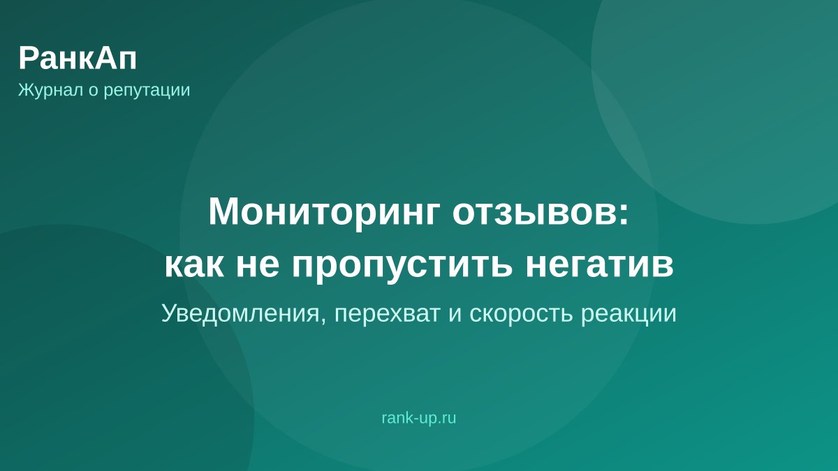 Мониторинг отзывов: как не пропустить негатив и успеть ответить