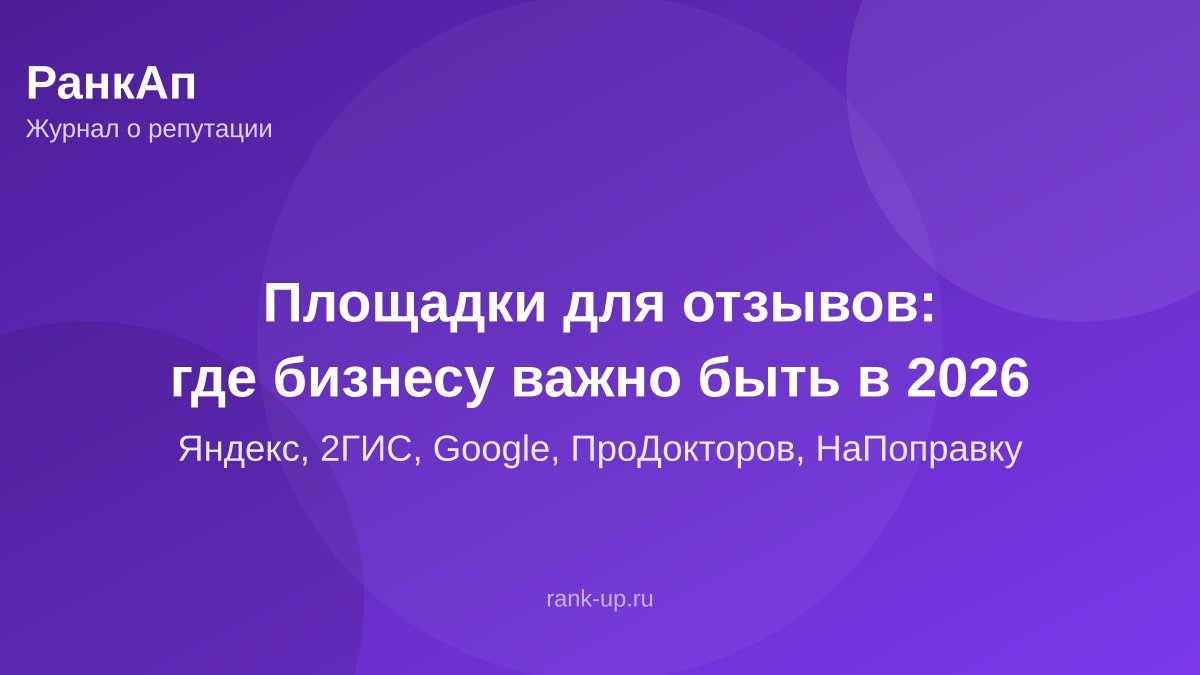Площадки для отзывов: где бизнесу важно быть в 2026 году